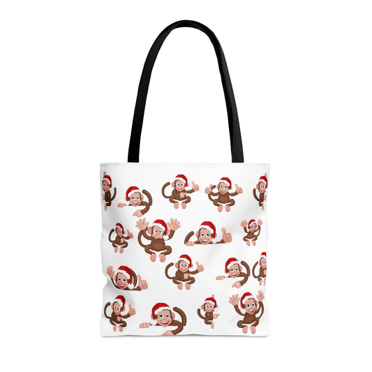 X-mas Monkey Tote Bag By RillaGoods